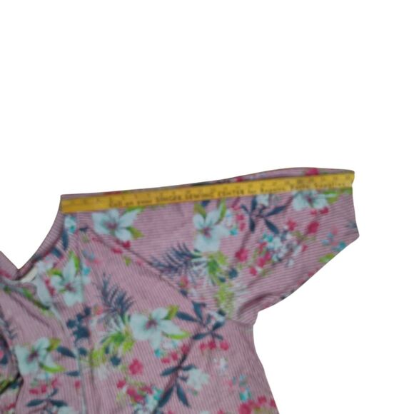 h.i.p. Tropical Cardigan Jacket Plus Size 3X Open Front Striped - Picture 10 of 16